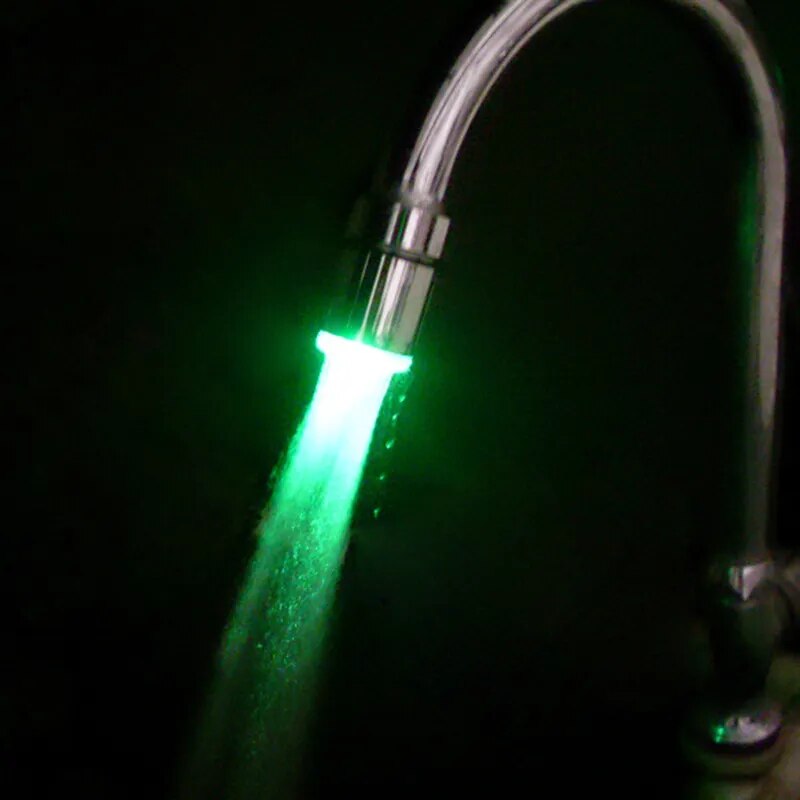 Kitchen LED Temperature Sensitive 3-Color Light-up Faucet