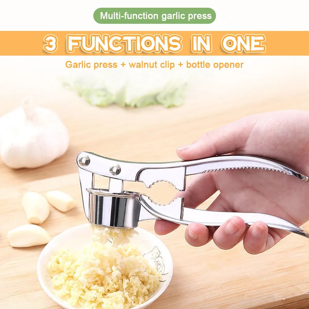 Garlic Press Mincer Stainless Steel Multifunction