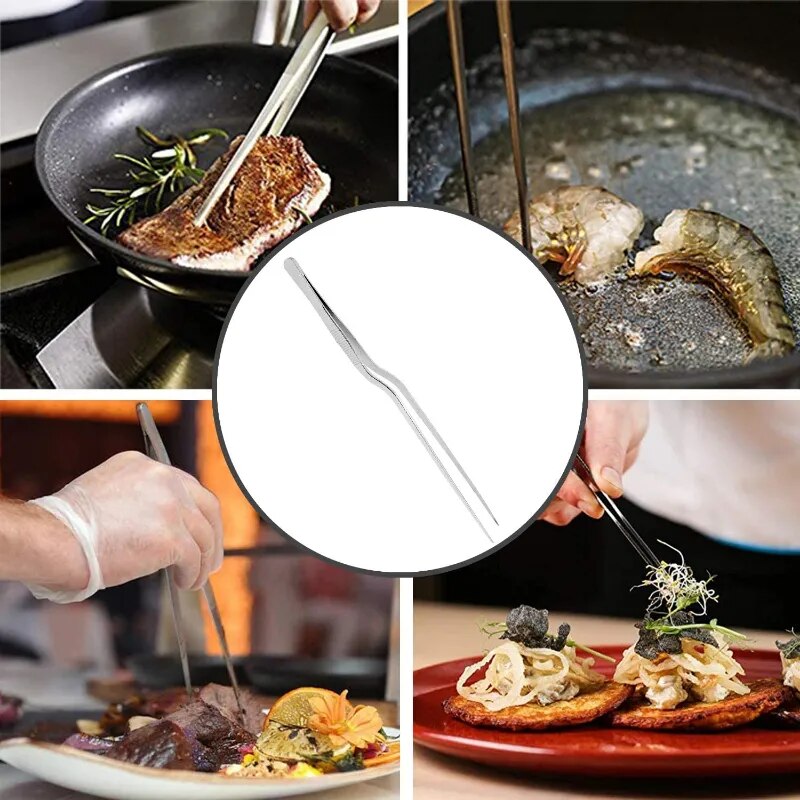 3/1Pcs Kitchen Tweezer BBQ Utensil