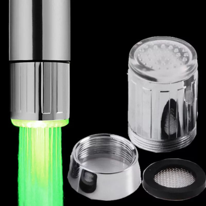 Kitchen LED Temperature Sensitive 3-Color Light-up Faucet