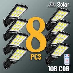 1~8PCS Solar Lights Outdoor Solar Street Lamp With 3 Mode Waterproof