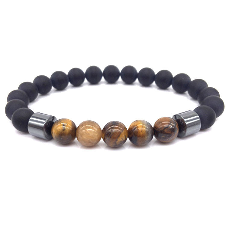 Fashion New Black Stone Tiger Eye Bead Magnet Bracelet