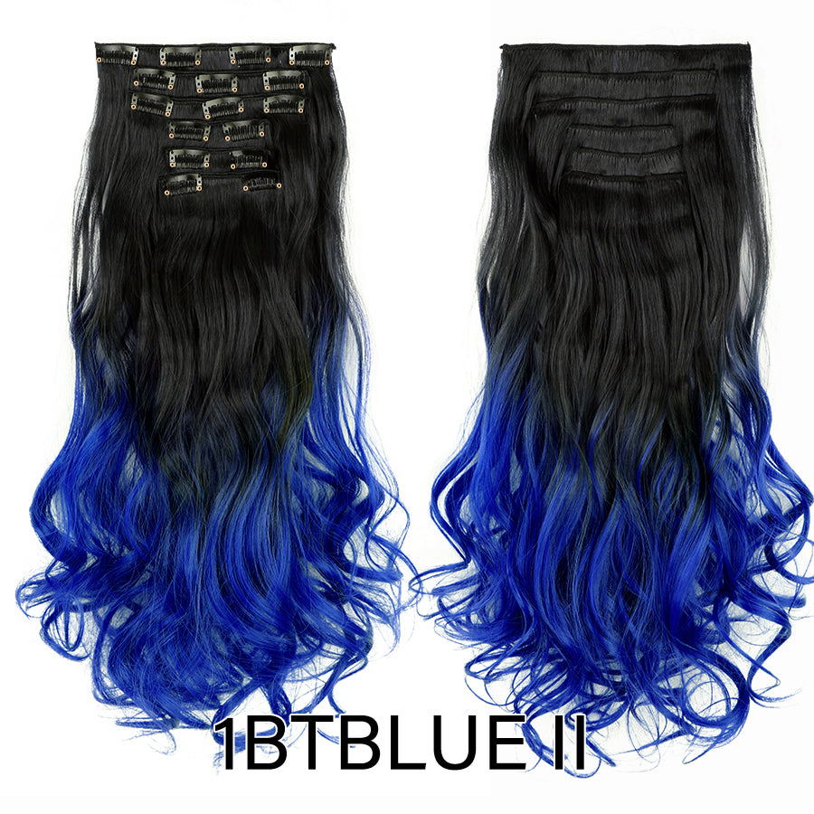 Straight hair wig piece clip hairless hair extension piece