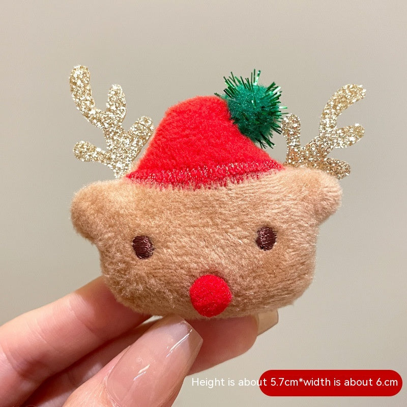 Cartoon Cute Santa Claus Brooch Christmas Festival Accessories