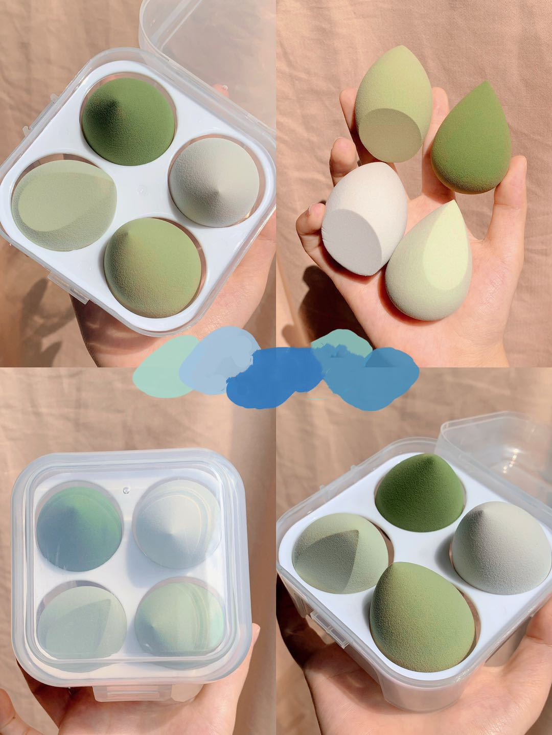 Makeup egg ponse box