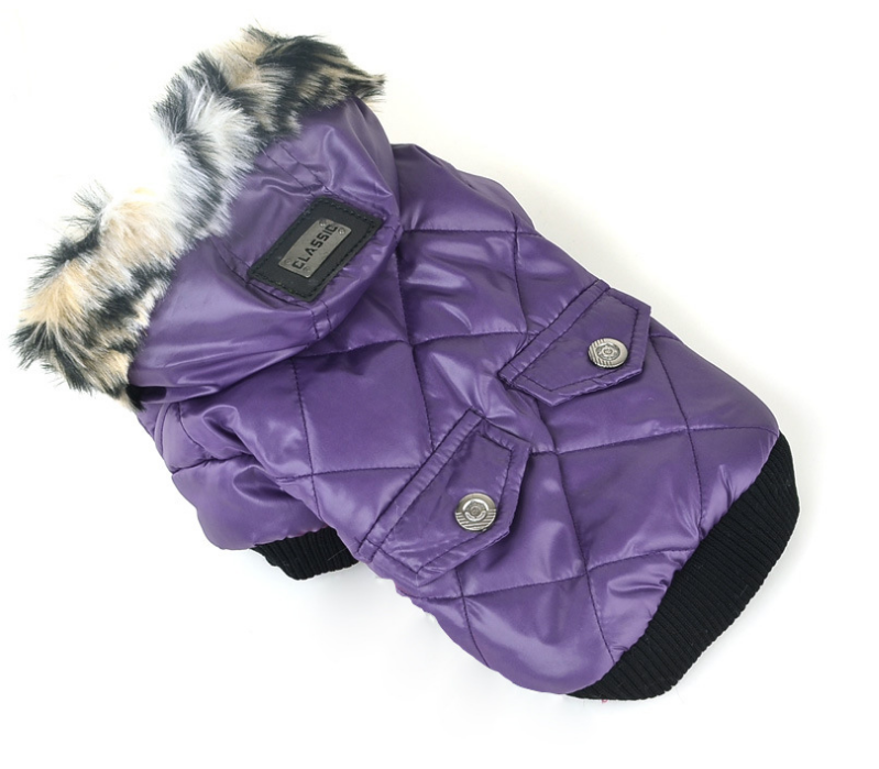 Cross-border fur collar pet coat