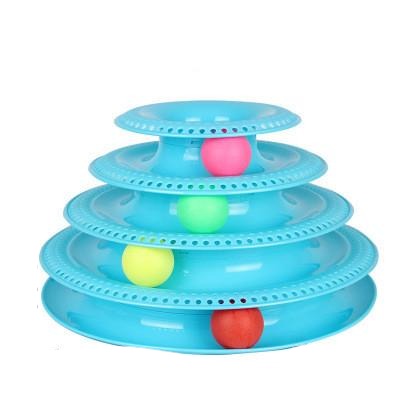 four layer Cat Turntable Pet Ball Tower Tracks Toy