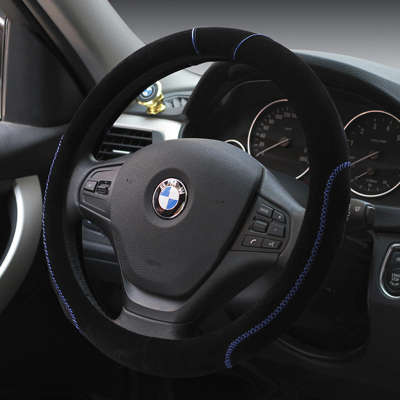 Car plush steering wheel cover