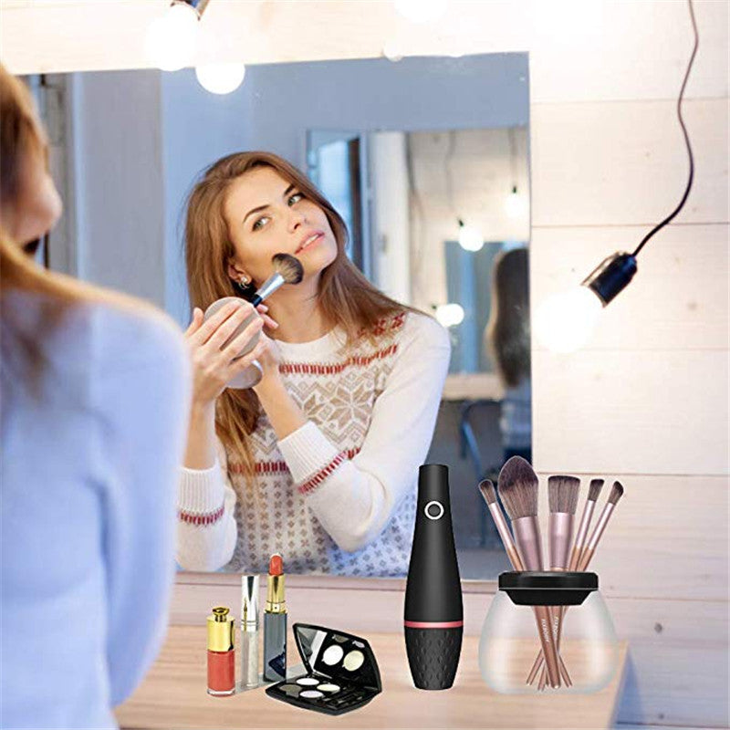 Electric makeup brush cleaner