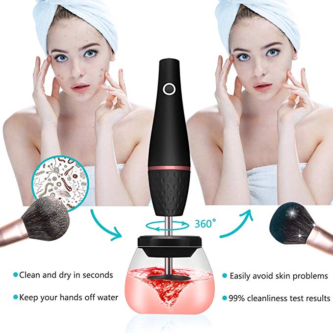 Electric makeup brush cleaner