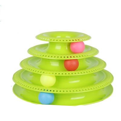 four layer Cat Turntable Pet Ball Tower Tracks Toy